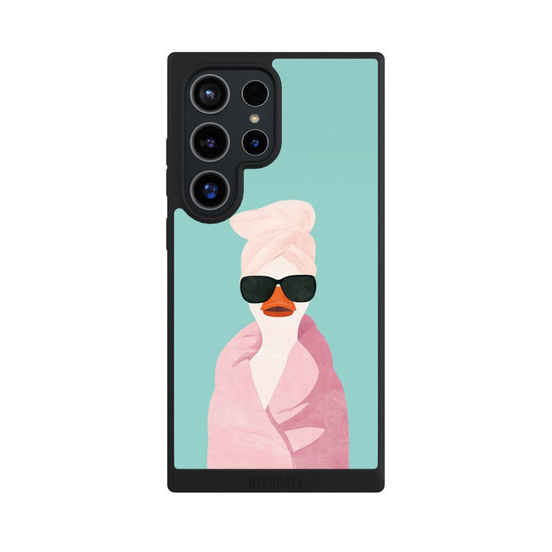 Galaxy S24 Ultra NIVOpure Turquoise Duck Wearing a Turban with AI