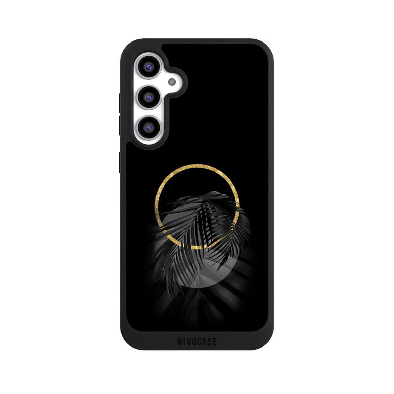 Galaxy S23 FE NIVOpure tropische Blätter schwarz