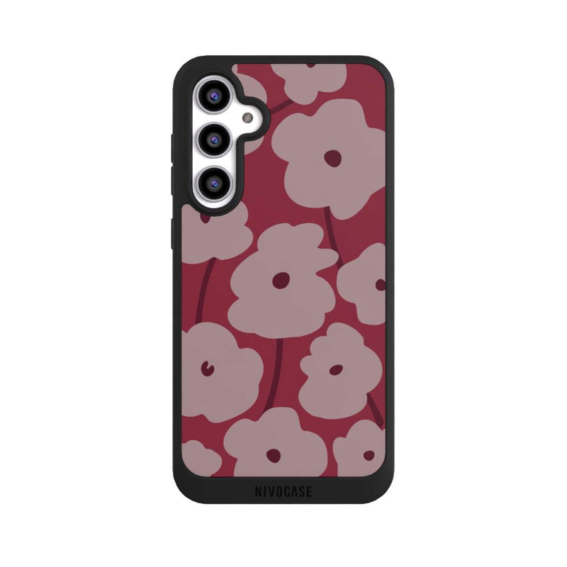 Galaxy S23 FE NIVOpure Minimalistische Blumen Bordeaux