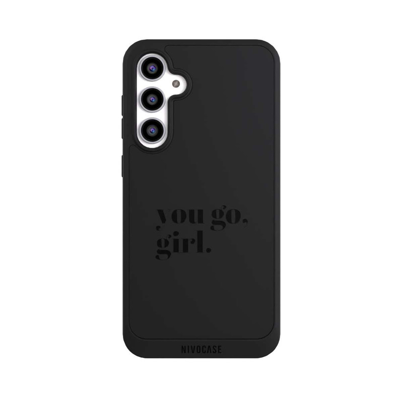 Galaxy S23 FE NIVOpure You Go Girl Schwarz Transparent