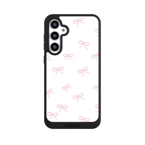 Samsung Galaxy S23 FE NIVOpure Schleifen Muster Rosa Weiß