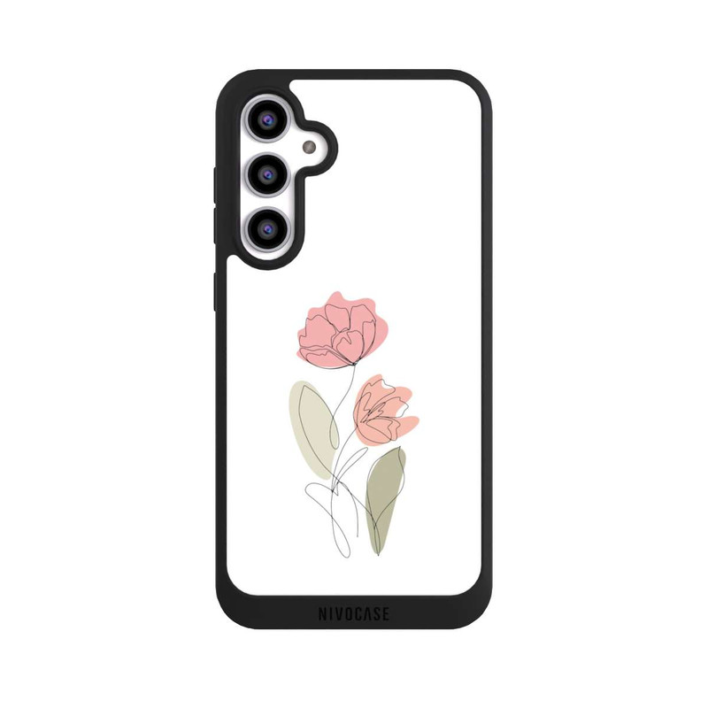 Galaxy S23 FE NIVOpure Flower Line Art Red