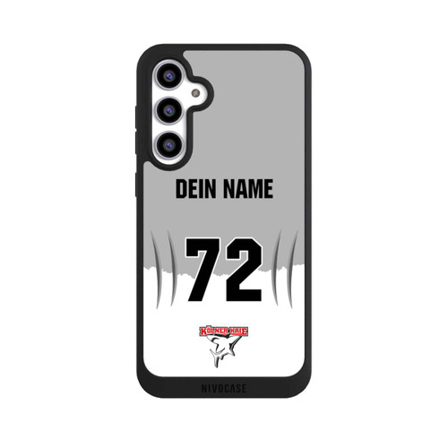 Samsung Galaxy S23 FE NIVOpure Kölner Haie Trikotmotiv Personalisierbar