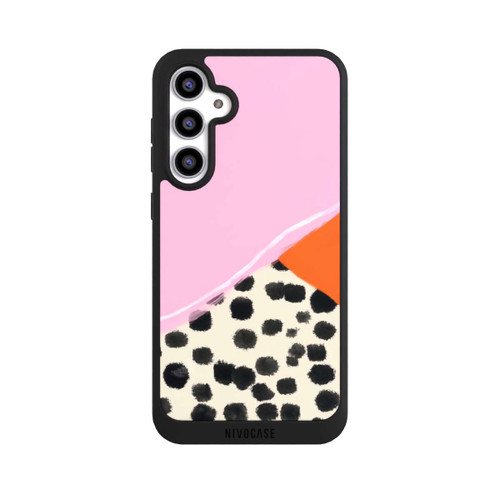 Samsung Galaxy S23 FE NIVOpure Pink and Orange Modern Art with Dots
