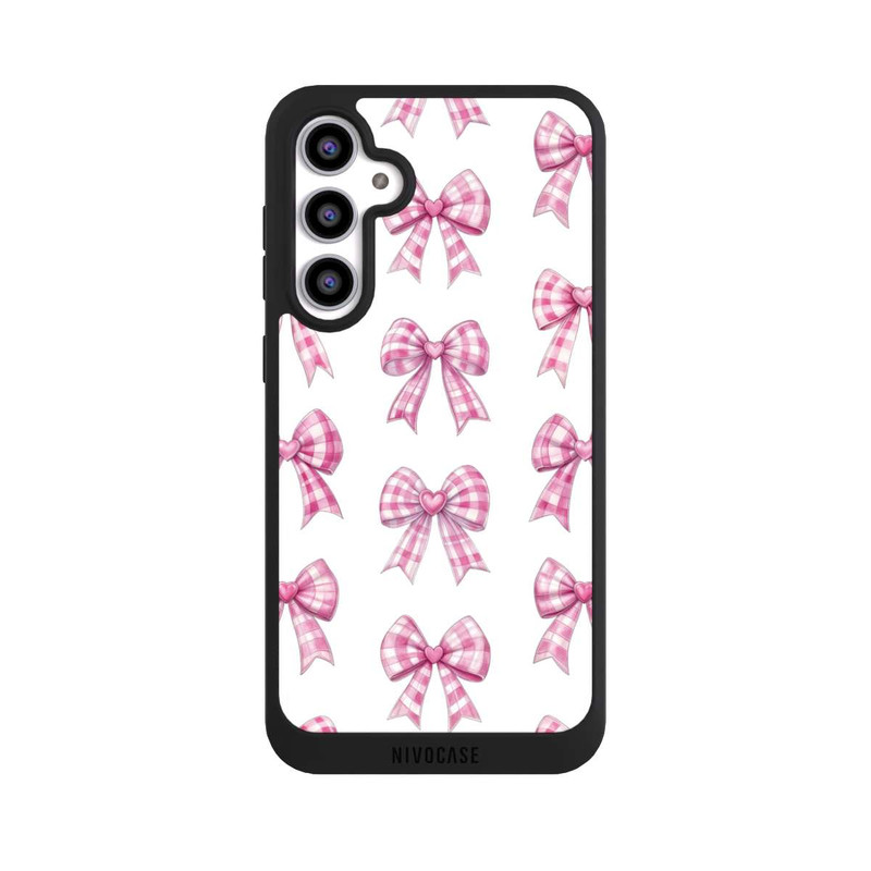 Galaxy S23 FE NIVOpure Pink Gingham Hearts and Bows