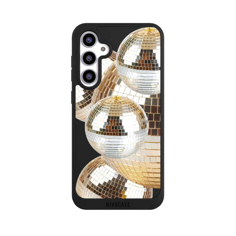 Galaxy S23 FE NIVOpure Discokugel Gold Transparent mit KI