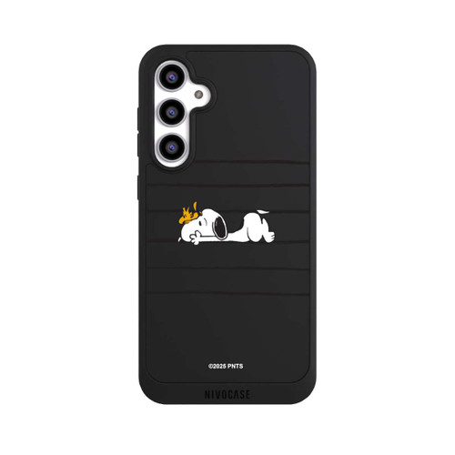 Samsung Galaxy S23 FE NIVOpure Snoopy Woodstock Streifen Peanuts Transparent