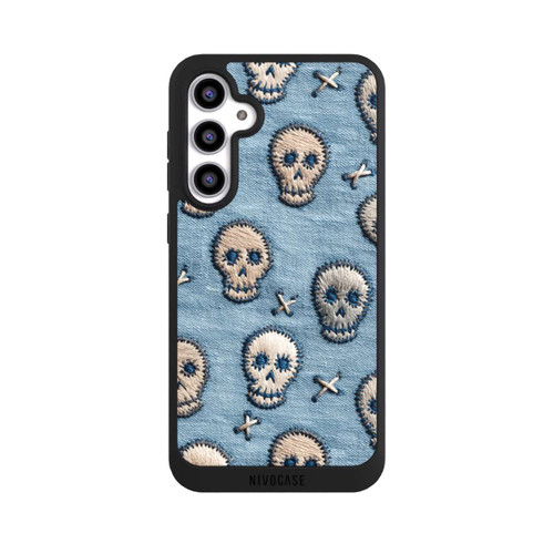 Samsung Galaxy S23 FE NIVOpure Skulls on Jeans Pattern