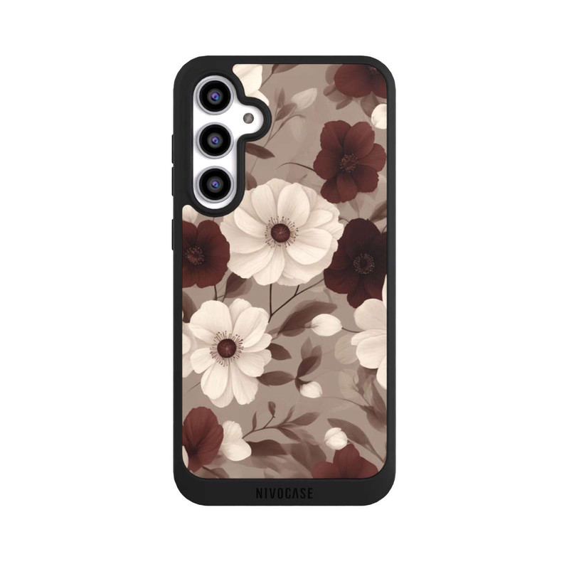 Galaxy S23 FE NIVOpure Negative Flower Bordeaux White with AI