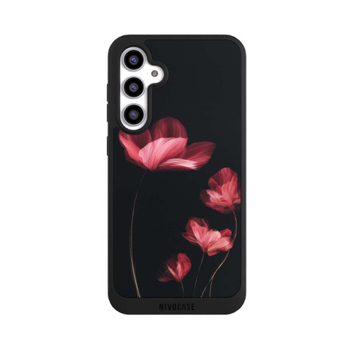 Samsung Galaxy S23 FE NIVOpure Fleurs Bordeaux Noires