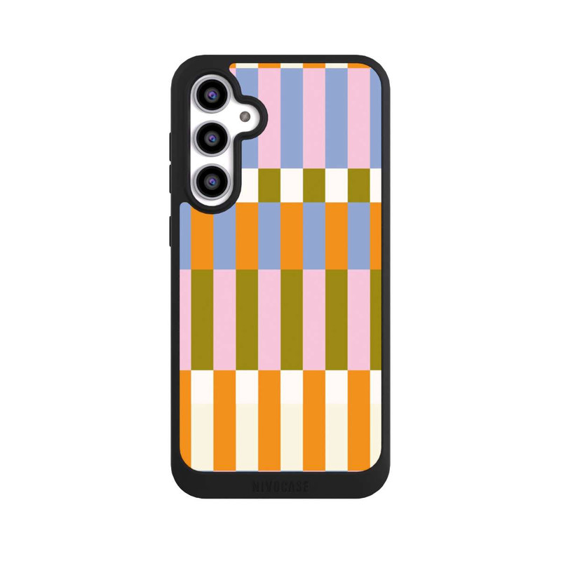 Galaxy S23 FE NIVOpure Thème à Carreaux Colorés et Audacieux