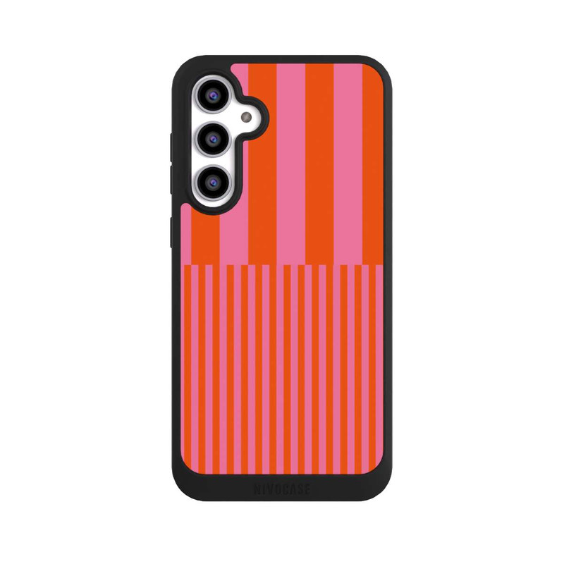 Galaxy S23 FE NIVOpure Striped Pattern Pink Red