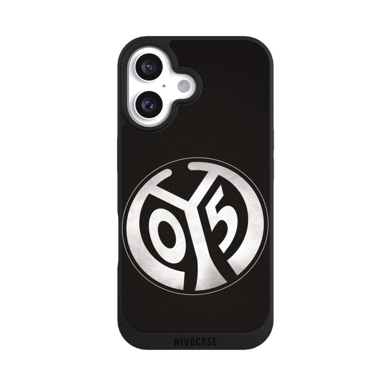 iPhone 16 NIVOpure Mainz 05 Schwarz Grunge