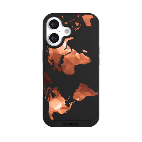 Apple iPhone 16 NIVOpure Worldmap Triangle ohne Hintergrund