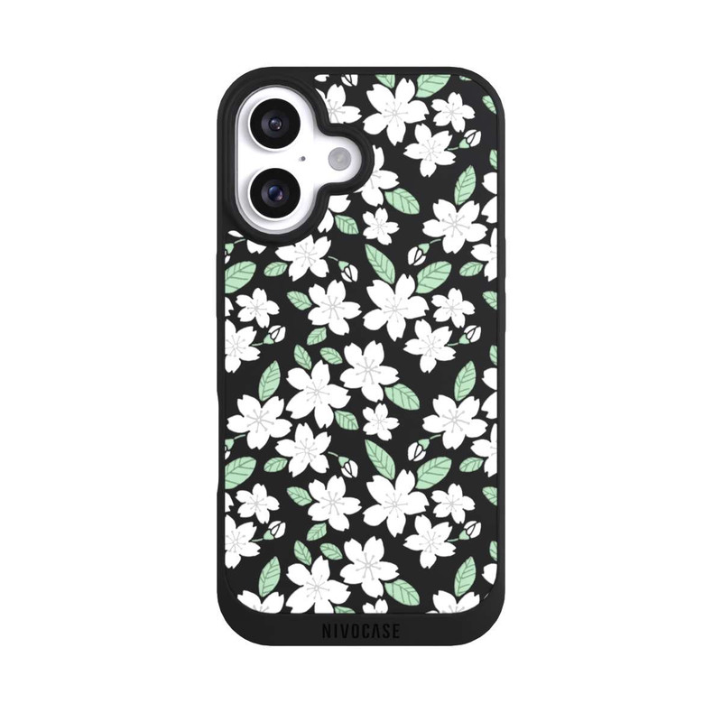 iPhone 16 NIVOpure White Flowers transparent