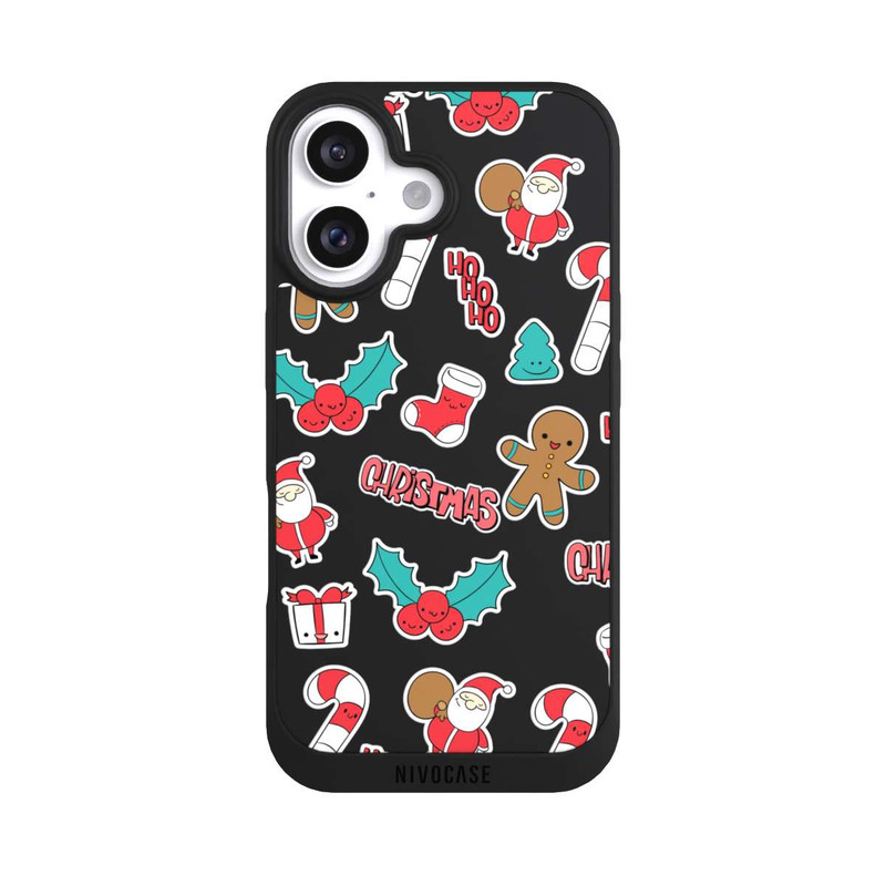 iPhone 16 NIVOpure Christmas Pattern ohne Hintergrund