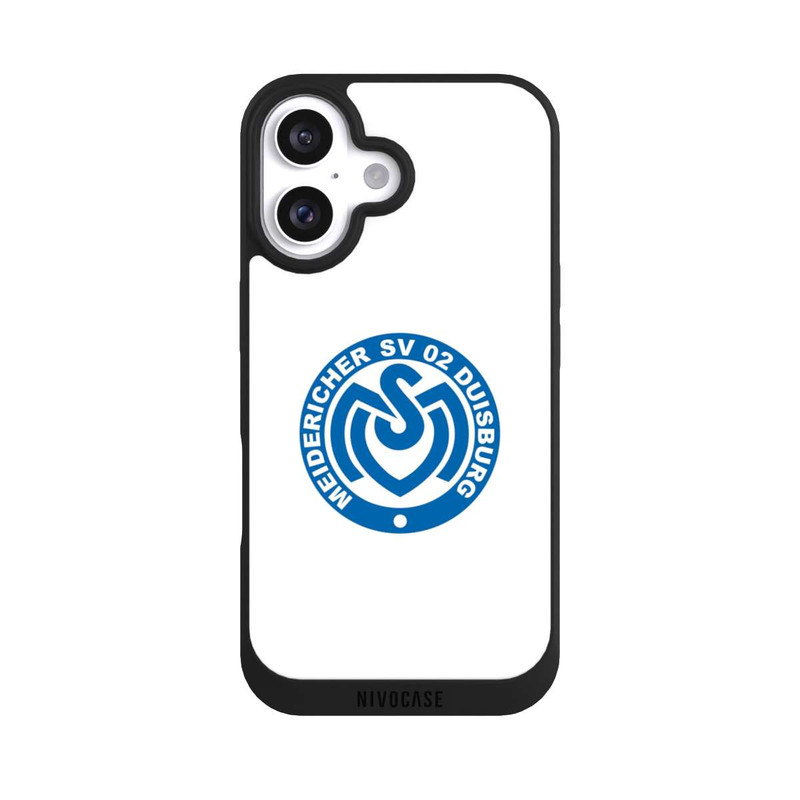iPhone 16 NIVOpure MSV Logo auf Weiß