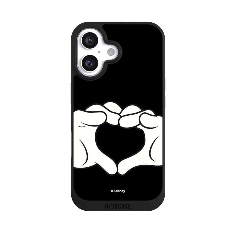 iPhone 16 NIVOpure Cœur Mains Mickey et Minnie