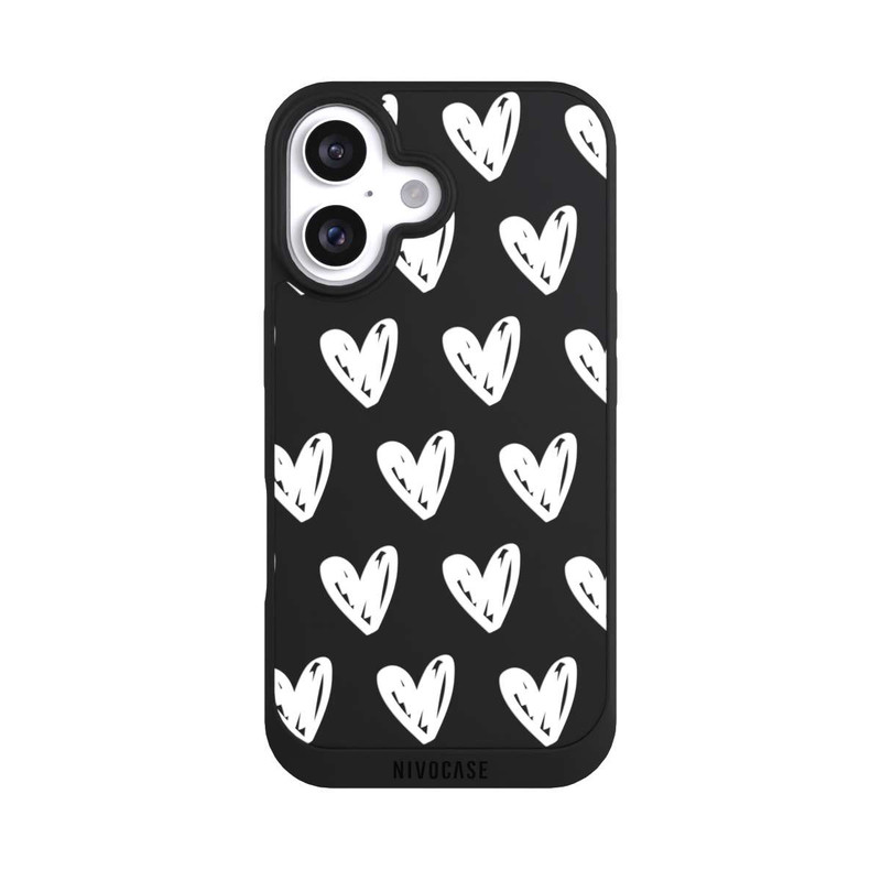 iPhone 16 NIVOpure Herzen Weiß ohne Hintergrund