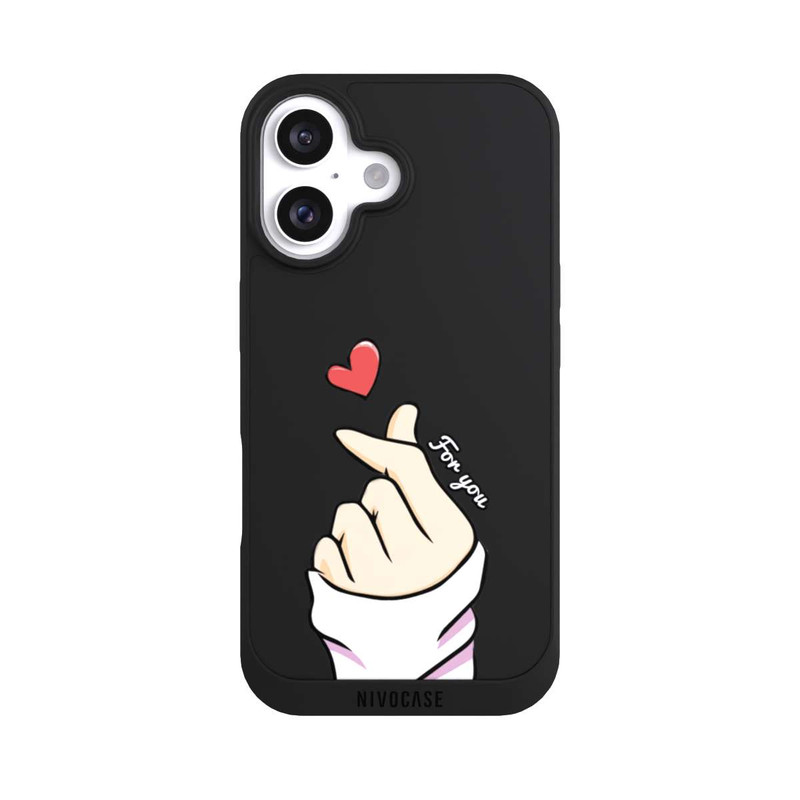 iPhone 16 NIVOpure Finger Hearts ohne Hintergrund