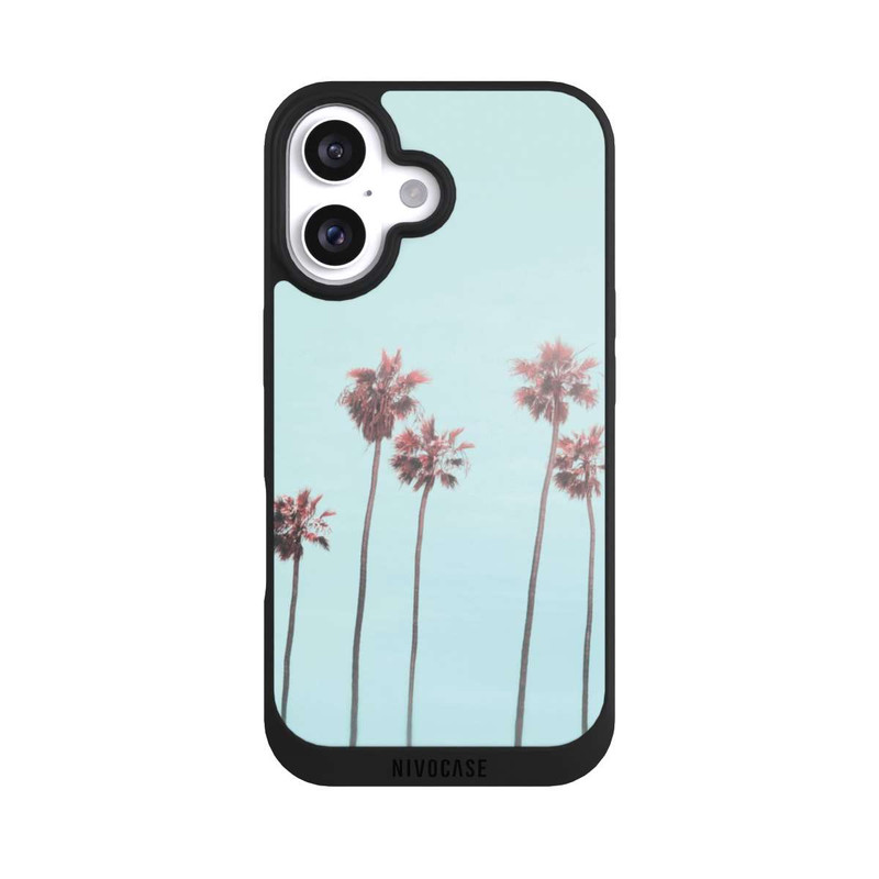 iPhone 16 NIVOpure Hellrosa Strandpalme Paradies