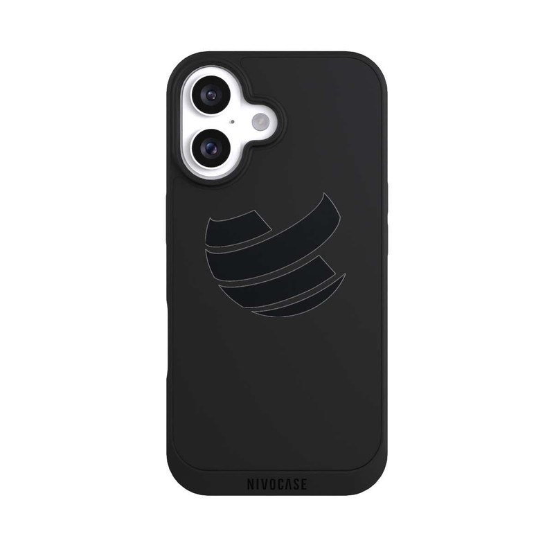 iPhone 16 NIVOpure Icon Schwarz Transparent