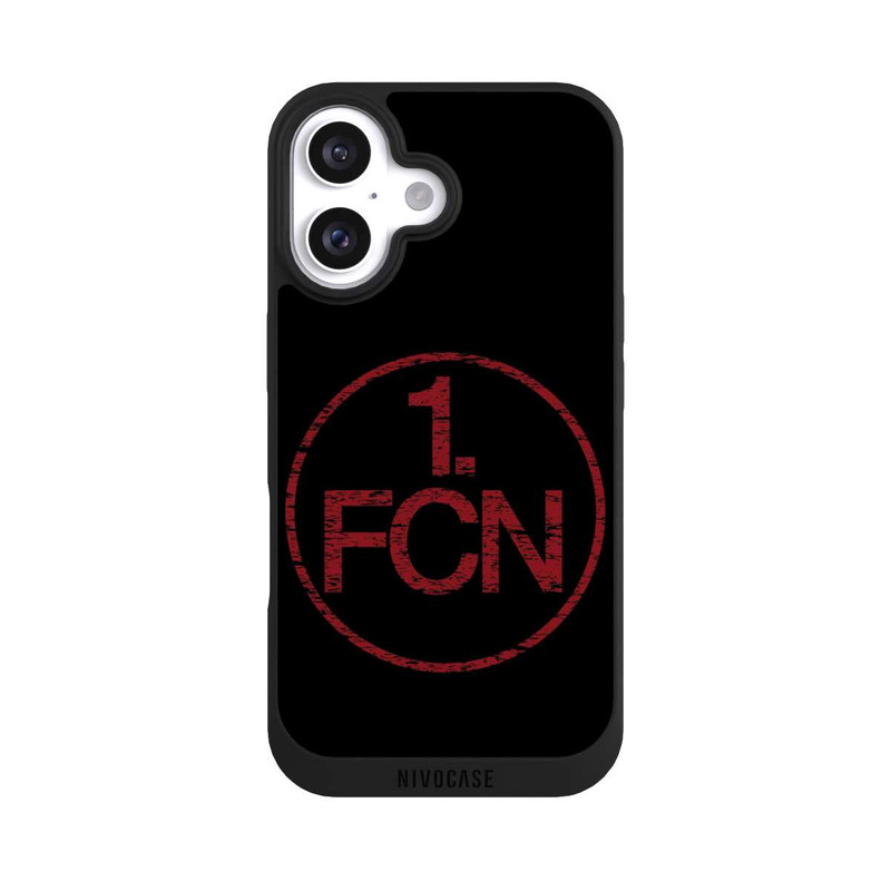 iPhone 16 NIVOpure FCN Logo Rot Hintergrund Schwarz