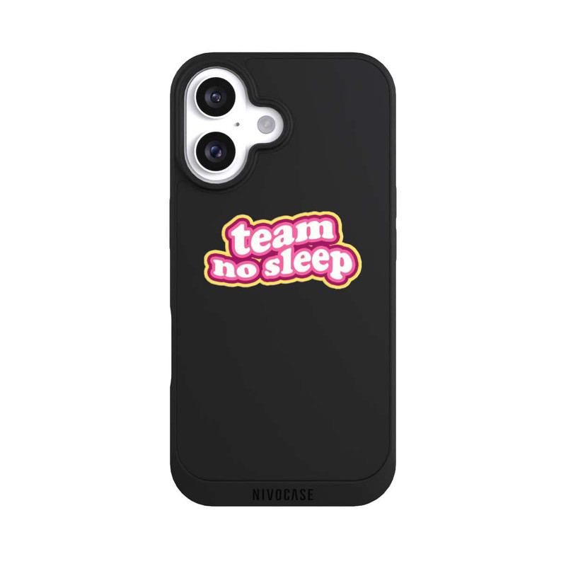 iPhone 16 NIVOpure Team No Sleep 70s Transparent