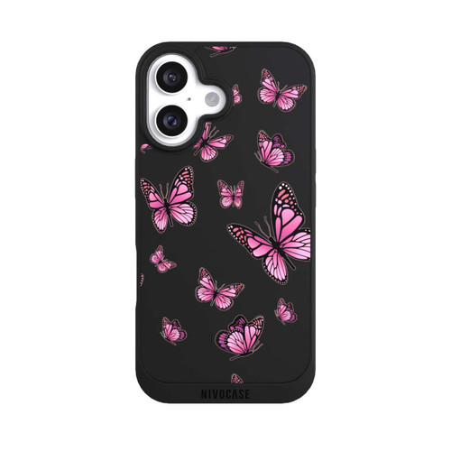 Apple iPhone 16 NIVOpure Schmetterlinge pink