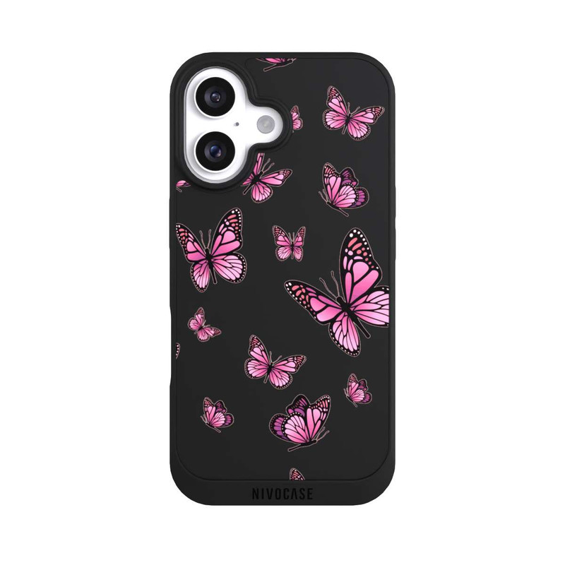 iPhone 16 NIVOpure Schmetterlinge pink