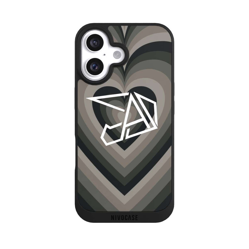 iPhone 16 NIVOpure Herz Grau