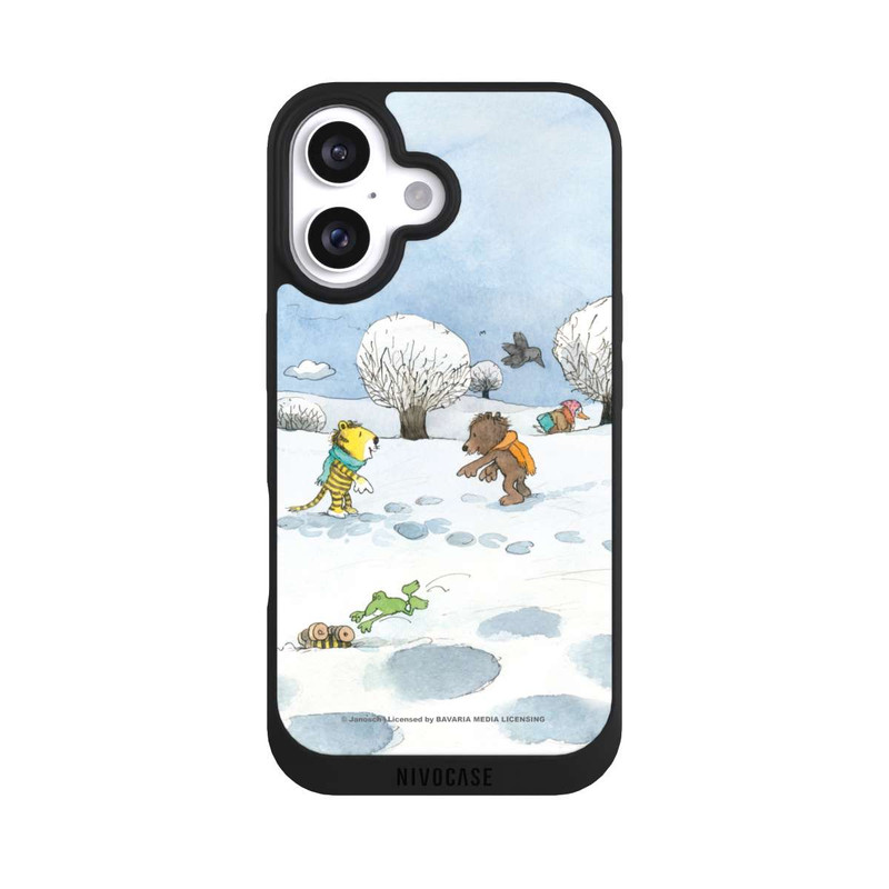 iPhone 16 NIVOpure Kleiner Bär und kleiner Tiger im Schnee