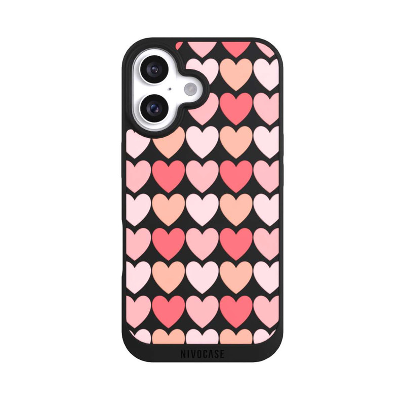 iPhone 16 NIVOpure Rosa Schattenherzen