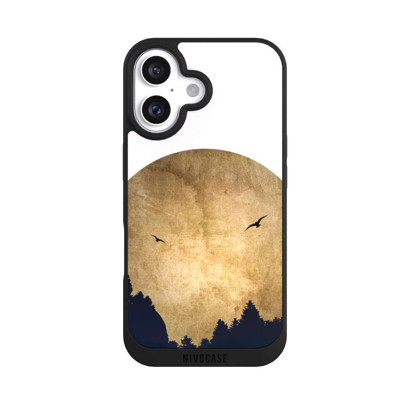 iPhone 16 NIVOpure Zwei Vögel vor Mond