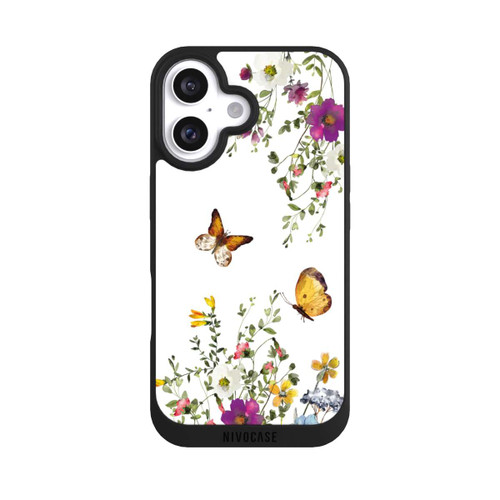 Apple iPhone 16 NIVOpure Papillons et fleurs colorées