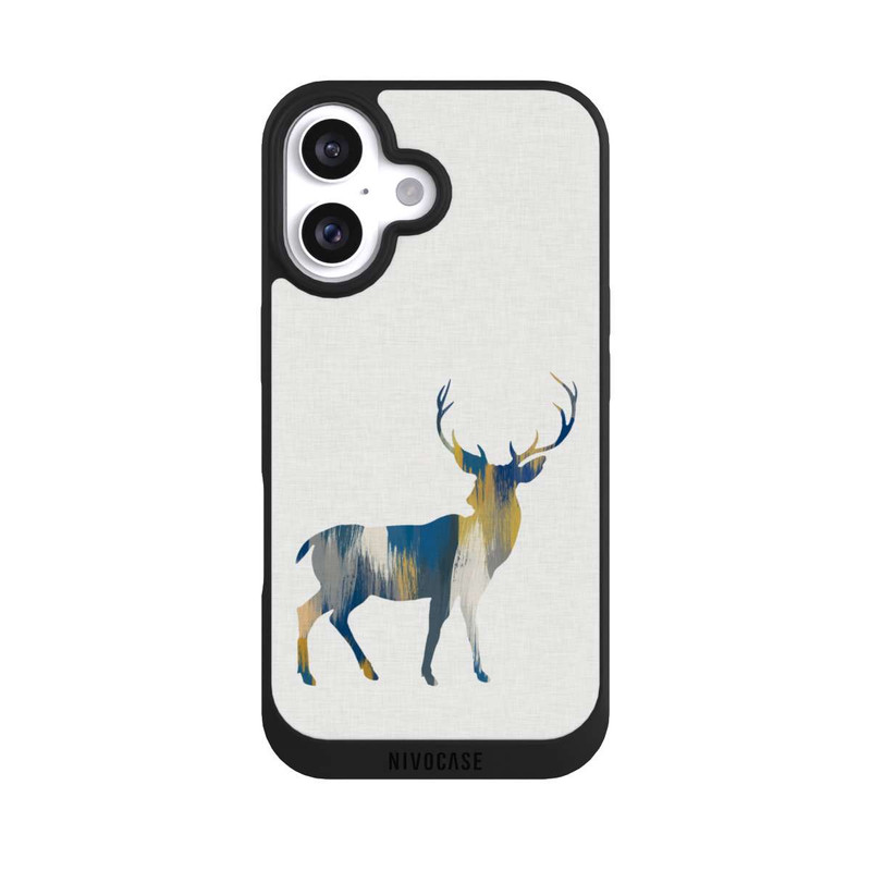 iPhone 16 NIVOpure Blauer und gelber Hirsch