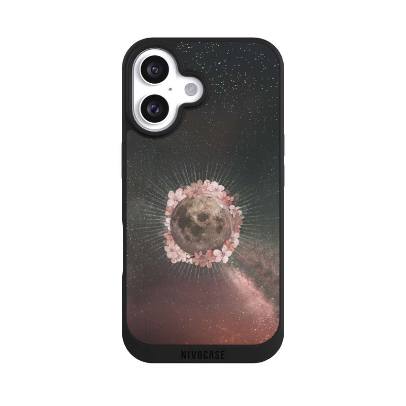 iPhone 16 NIVOpure Blumen und Mondlicht