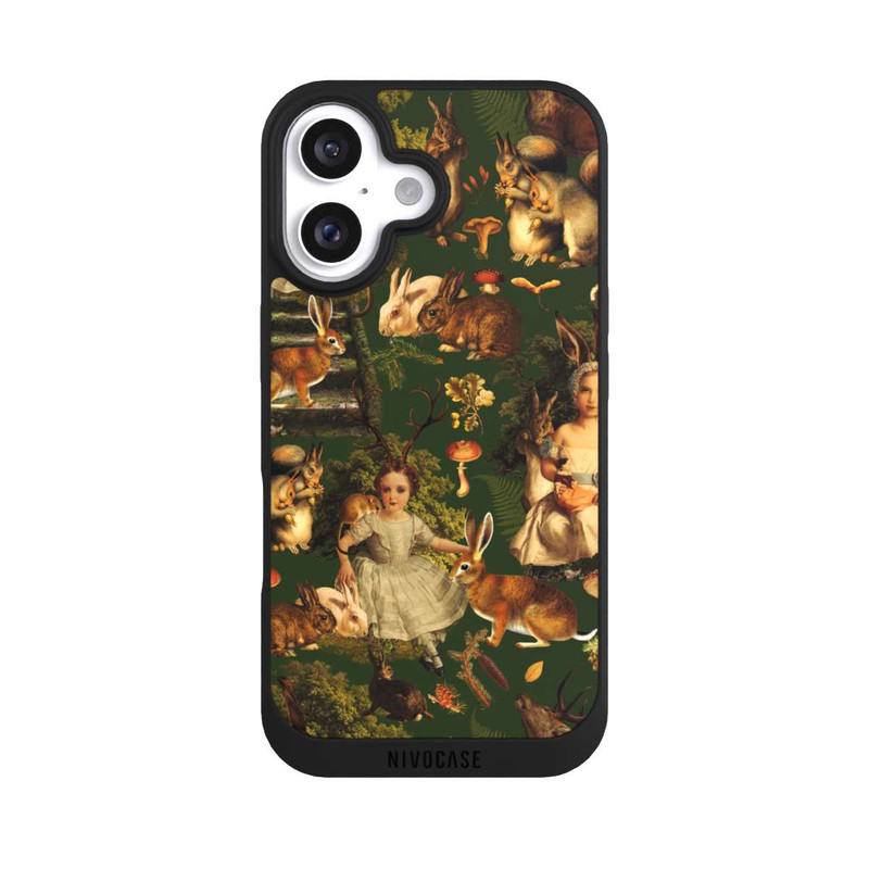 iPhone 16 NIVOpure Fille et animaux dans la forêt