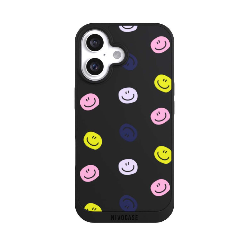 iPhone 16 NIVOpure Smile Muster Rosa
