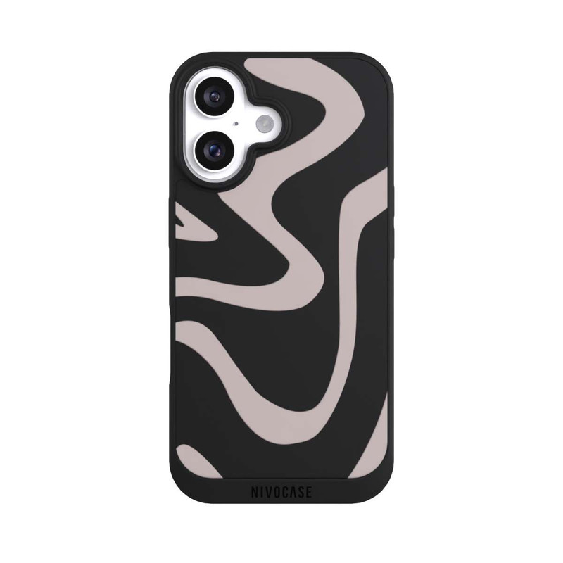 iPhone 16 NIVOpure Linien Wellig Transparent