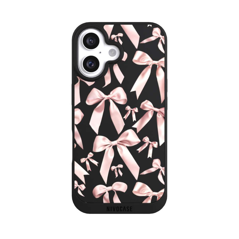 iPhone 16 NIVOpure Noeuds en Satin Rose