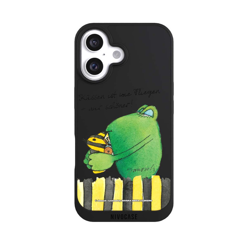 iPhone 16 NIVOpure Frosch Küssen ist wie Fliegen Transparent