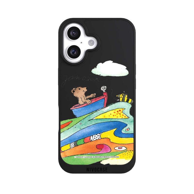 iPhone 16 NIVOpure Bär und Tigerente Boot Transparent