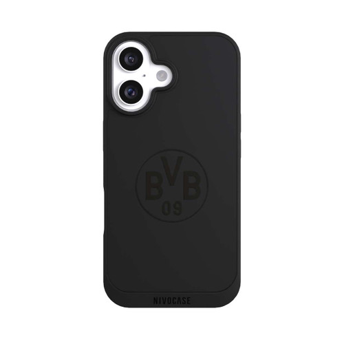 Apple iPhone 16 NIVOpure BVB Logo Schwarz Transparent