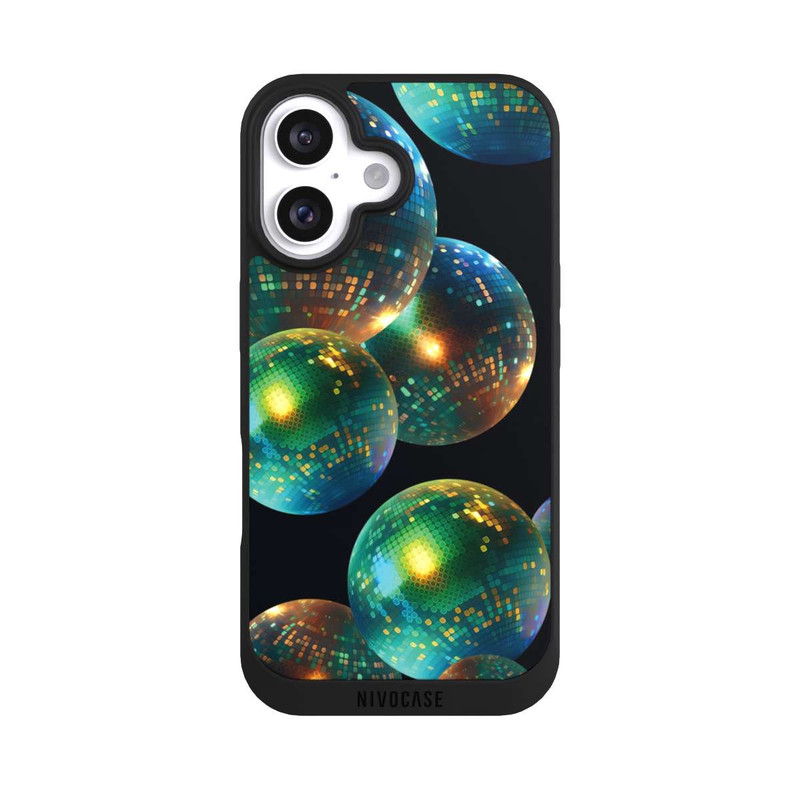 iPhone 16 NIVOpure Discokugel Dekoration Schwarz mit KI