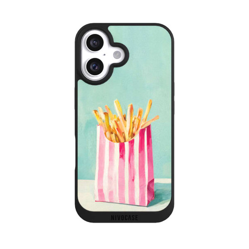 Apple iPhone 16 NIVOpure Retro Pommes Blau Watercolor