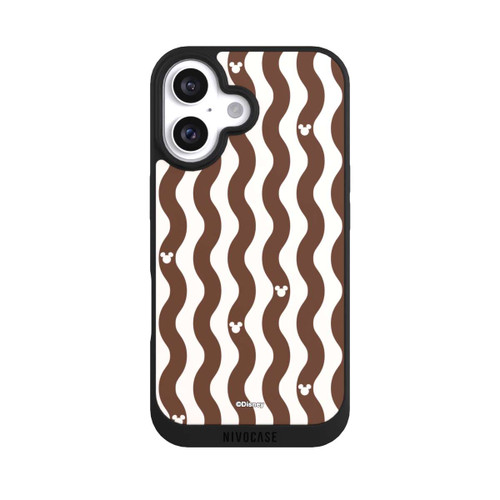 Apple iPhone 16 NIVOpure Micky Maus Muster Braune Wellen