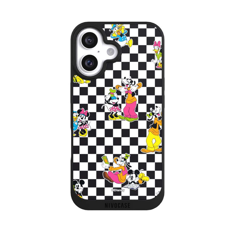 iPhone 16 NIVOpure Donald and Friends Pattern Black and White
