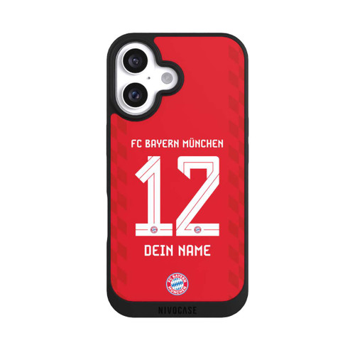 Apple iPhone 16 NIVOpure FC Bayern München Trikot Personalisierbar 25-26