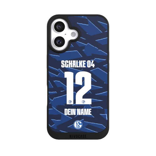 Apple iPhone 16 NIVOpure Schalke 04 Trikot Personalisierbar 25-26